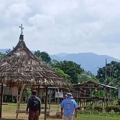 A village church with a cross in Panama